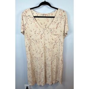 SOMA Women's Cool Nights Size L Multi Dot Short Sleeve Night Gown